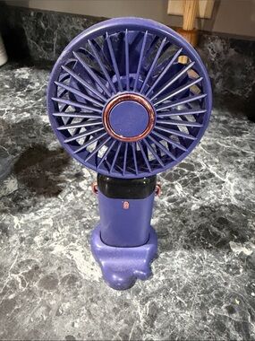 Portable Handheld Beauty Fan in Purple with Rose Gold Accents! Includes charger!